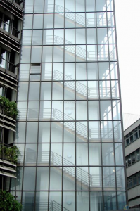 low-e glass facade